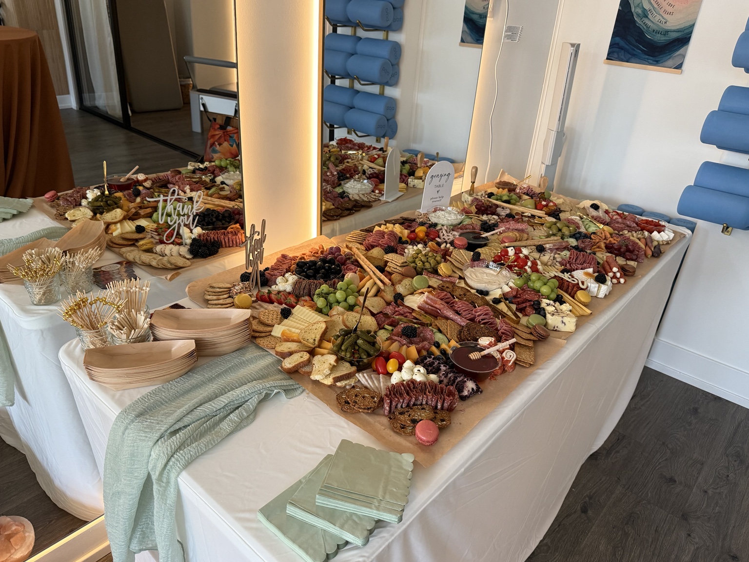 Another view of Randi's styled charcuterie spread
